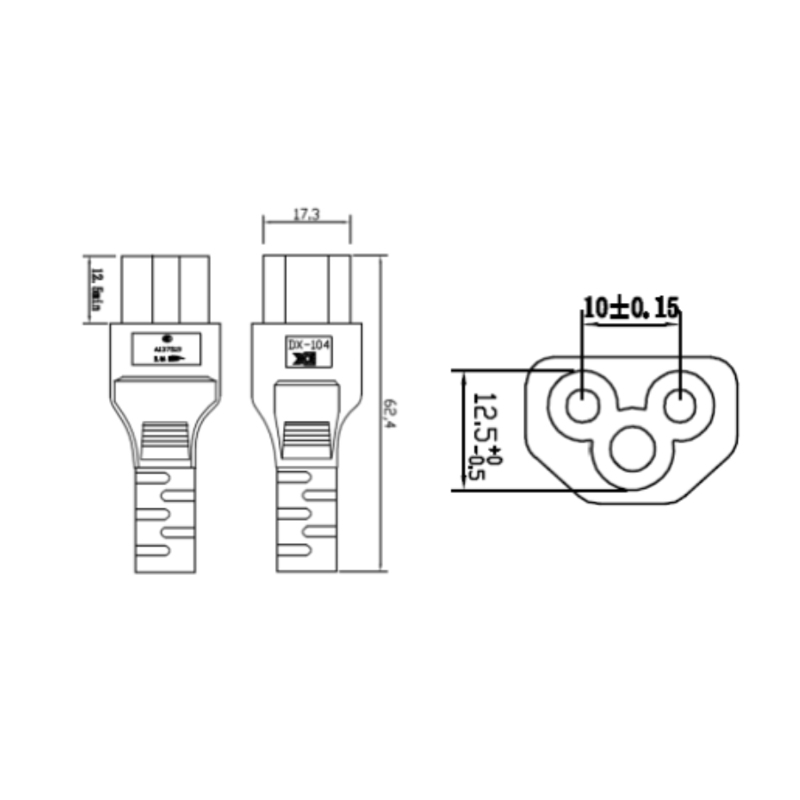 Conjuntos de cables de alimentación de CA personalizados (estándar de China)