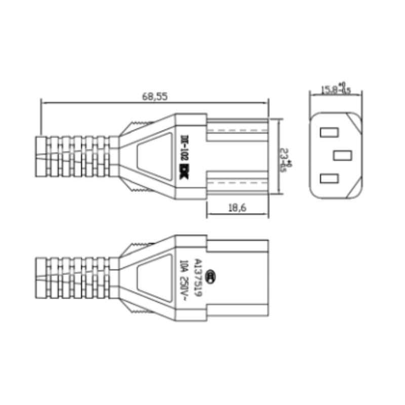 Conjuntos de cables de alimentación de CA personalizados (estándar de China)