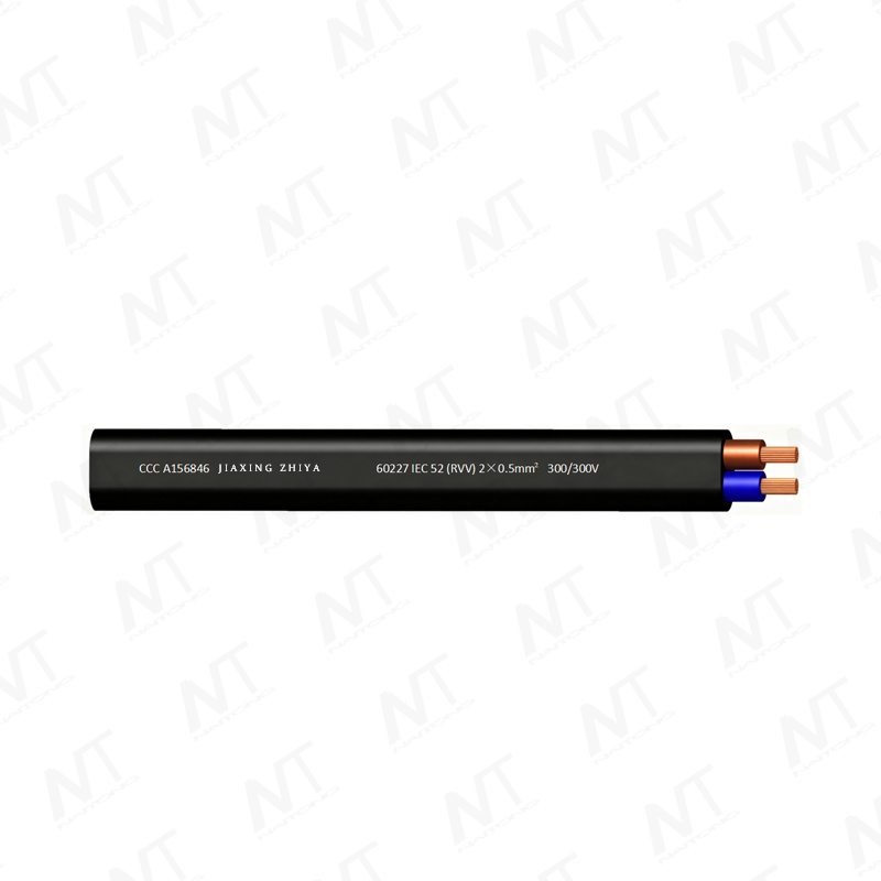 60227 IEC 52 (RVV) Alambre flexible revestido de PVC ligero con núcleo de cobre de 300/300 V