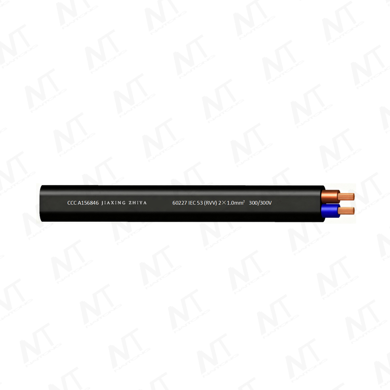 60227 IEC 53 (RVV) Alambre flexible revestido de PVC ligero con núcleo de cobre de 300/500 V