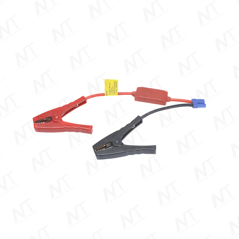 Cable de conexión de enchufe EC5 a abrazadera de batería (con versión de caja de fusibles)