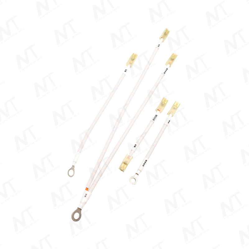 Terminal tipo O con manguito de fibra de vidrio de alta temperatura para cable de conexión de pala de 4,8 mm (arnés dedicado de alta temperatura para elementos calefactores)