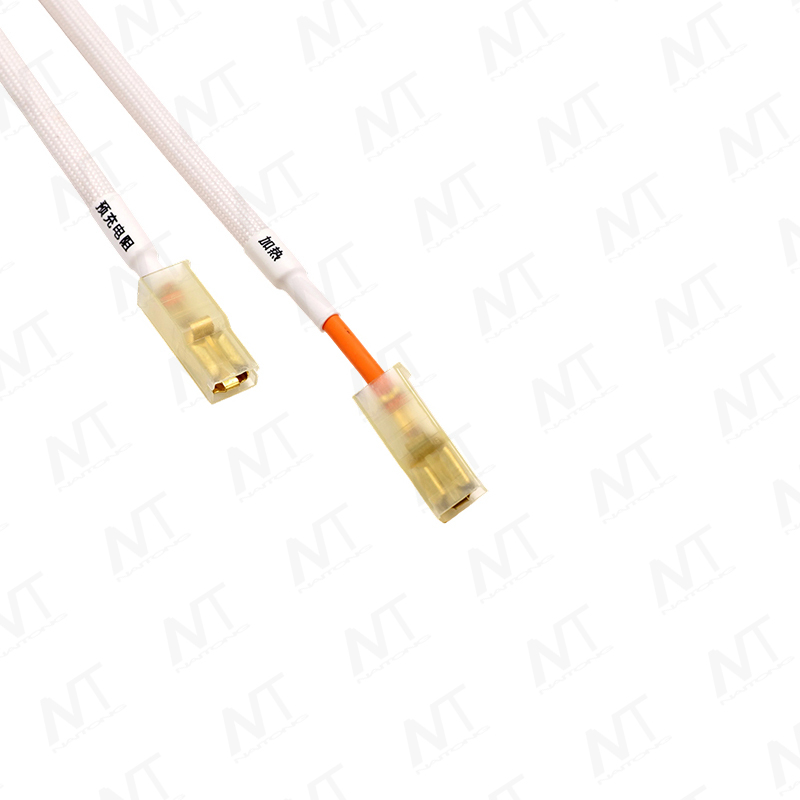Terminal tipo O con manguito de fibra de vidrio de alta temperatura para cable de conexión de pala de 4,8 mm (arnés dedicado de alta temperatura para elementos calefactores)