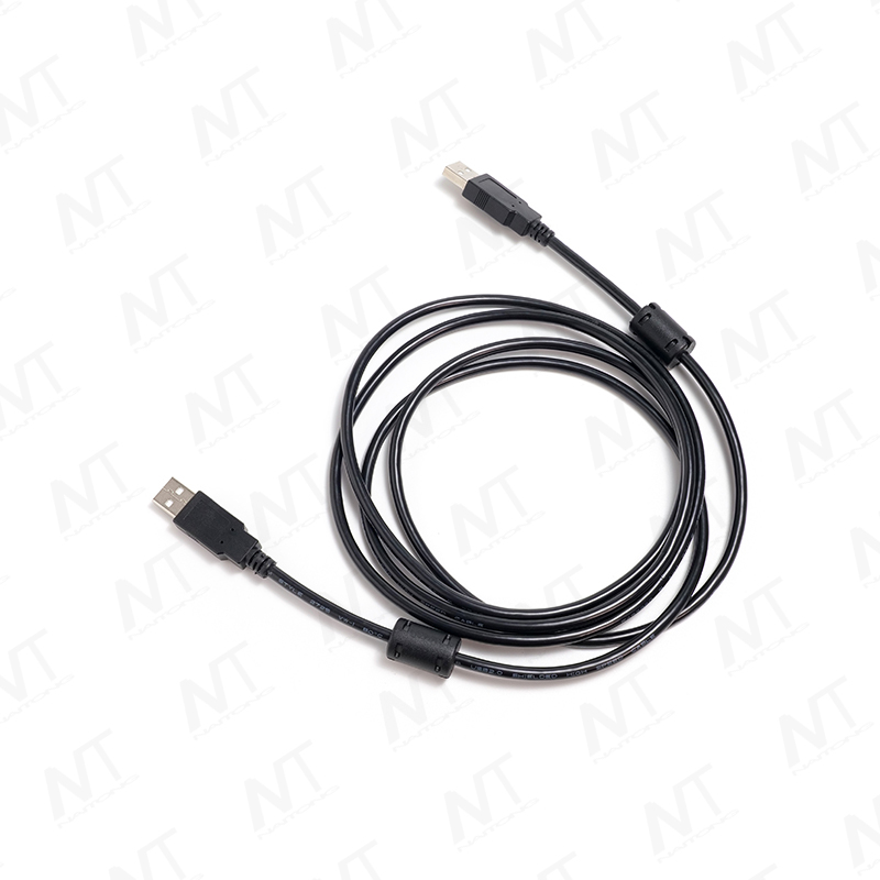 Cable de datos EMI USB macho a macho de doble anillo de ferrita