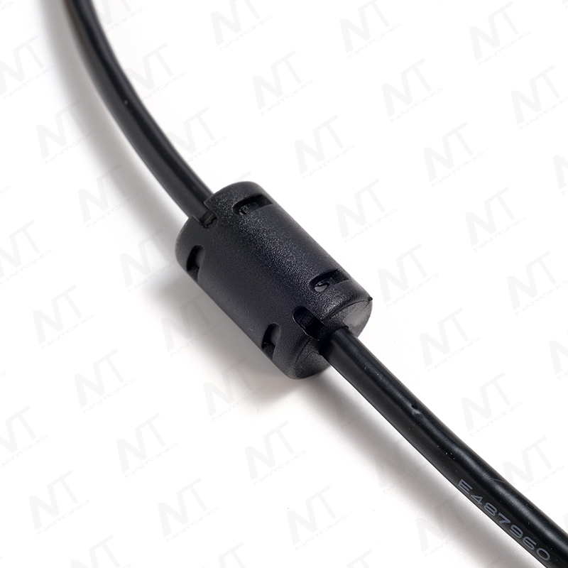 Cable de datos EMI USB macho a macho de doble anillo de ferrita