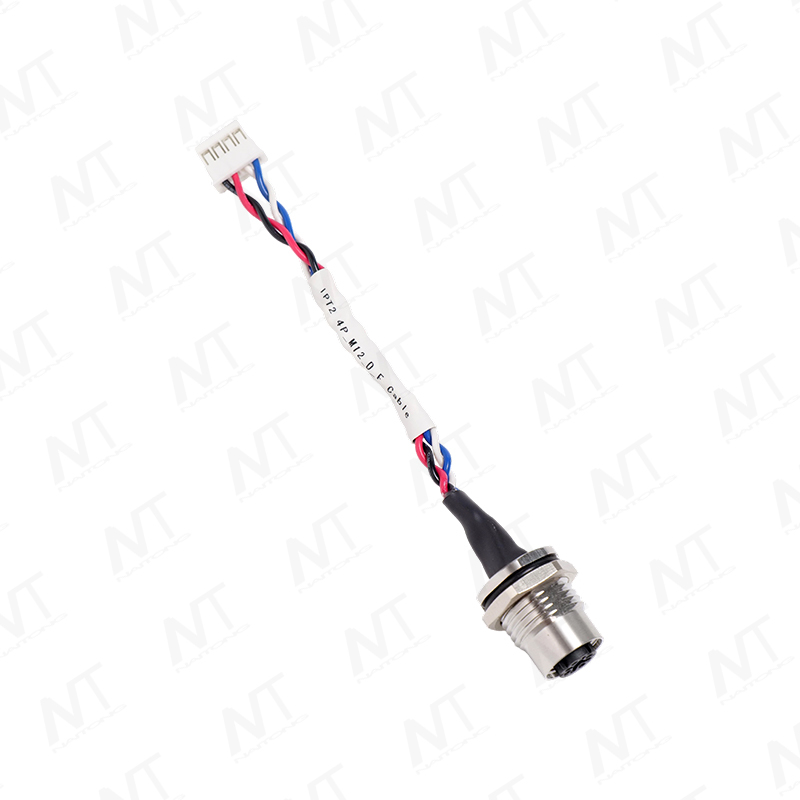 Arnés de cable adaptador de sensor impermeable para montaje en panel macho/hembra M12