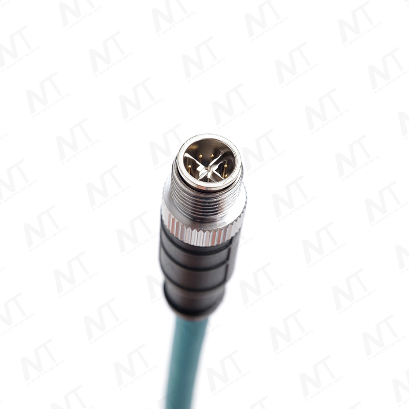 Cable Ethernet industrial circular RJ45 a M12 / Cable para equipos médicos