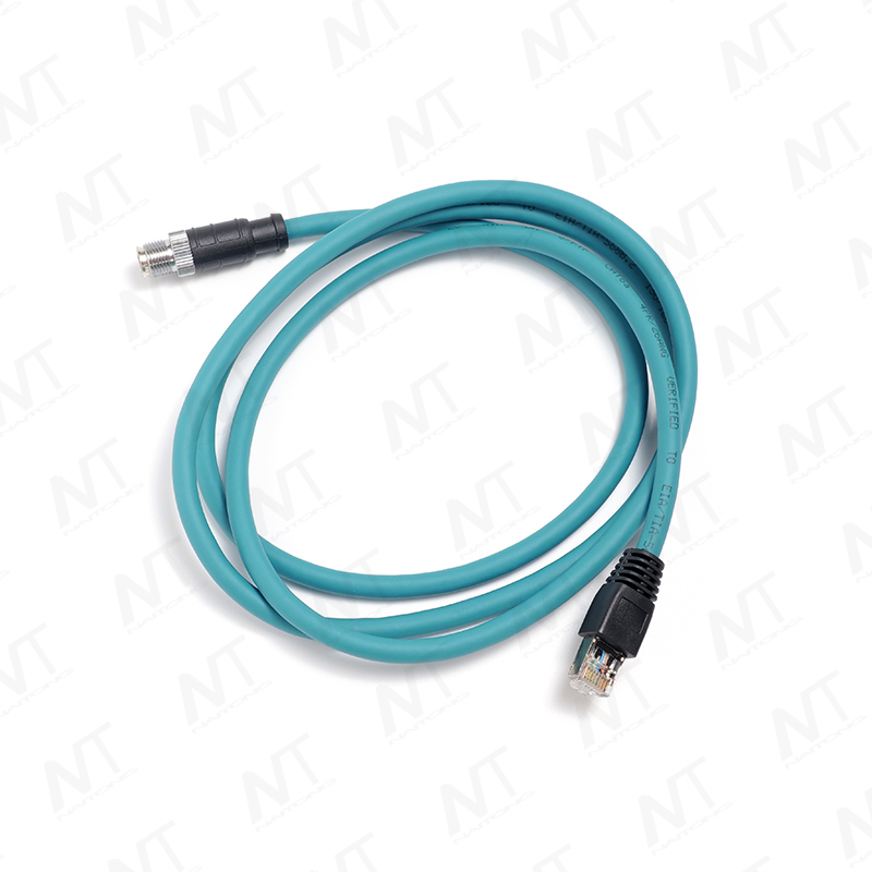 Cable Ethernet industrial circular RJ45 a M12 / Cable para equipos médicos