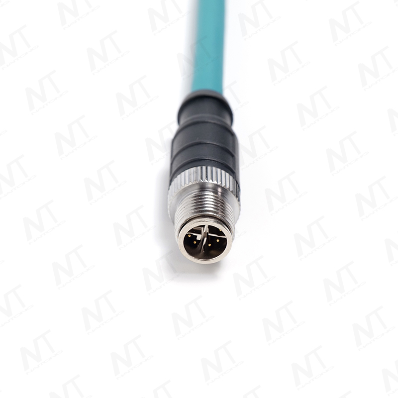 Cable Ethernet industrial circular RJ45 a M12 / Cable para equipos médicos