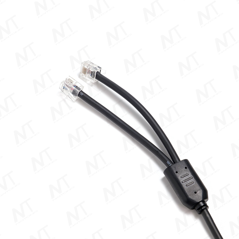 Arnés de cable de distribución de señal para hogar inteligente MOLEX5557 de 6 pines macho a doble RJ11 1 a 2