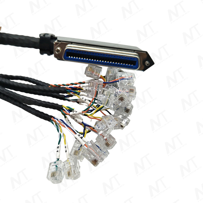 Arnés de cables de distribución multicanal CN50 (SCSI50) a RJ11