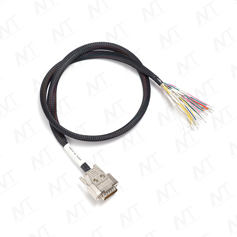 Arnés de cables de señal multinúcleo DB25 para dispositivos médicos (D-Sub25 a cables voladores)