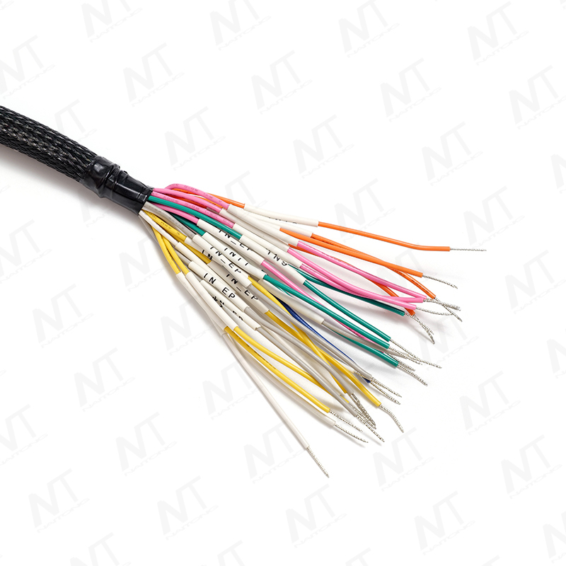 Arnés de cables de señal multinúcleo DB25 para dispositivos médicos (D-Sub25 a cables voladores)