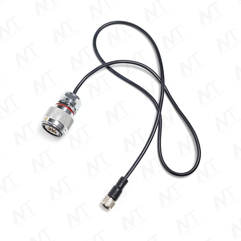 Arnés de cable de señal con conector de aviación impermeable al RJ45 + Arnés de alimentación / dispositivo médico de 3 pines