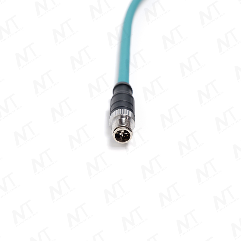 Arnés de cables para dispositivos médicos Ethernet industriales (enchufe de aviación circular RJ45 a M12)