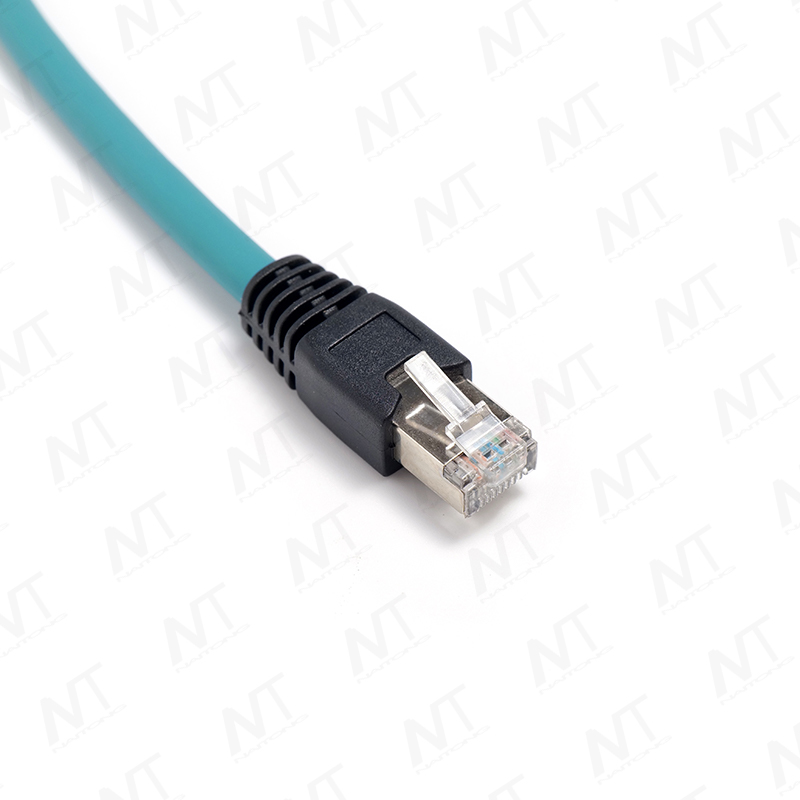 Arnés de cables para dispositivos médicos Ethernet industriales (enchufe de aviación circular RJ45 a M12)