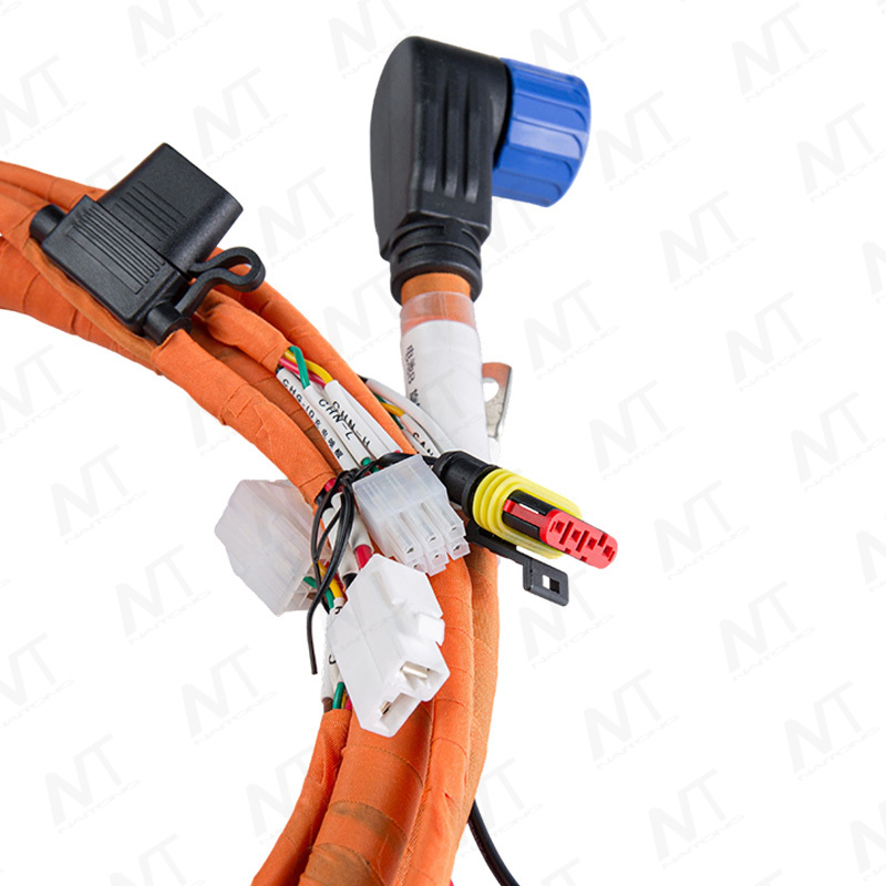 Conjunto de mazo de cables de alto voltaje para motocicleta eléctrica